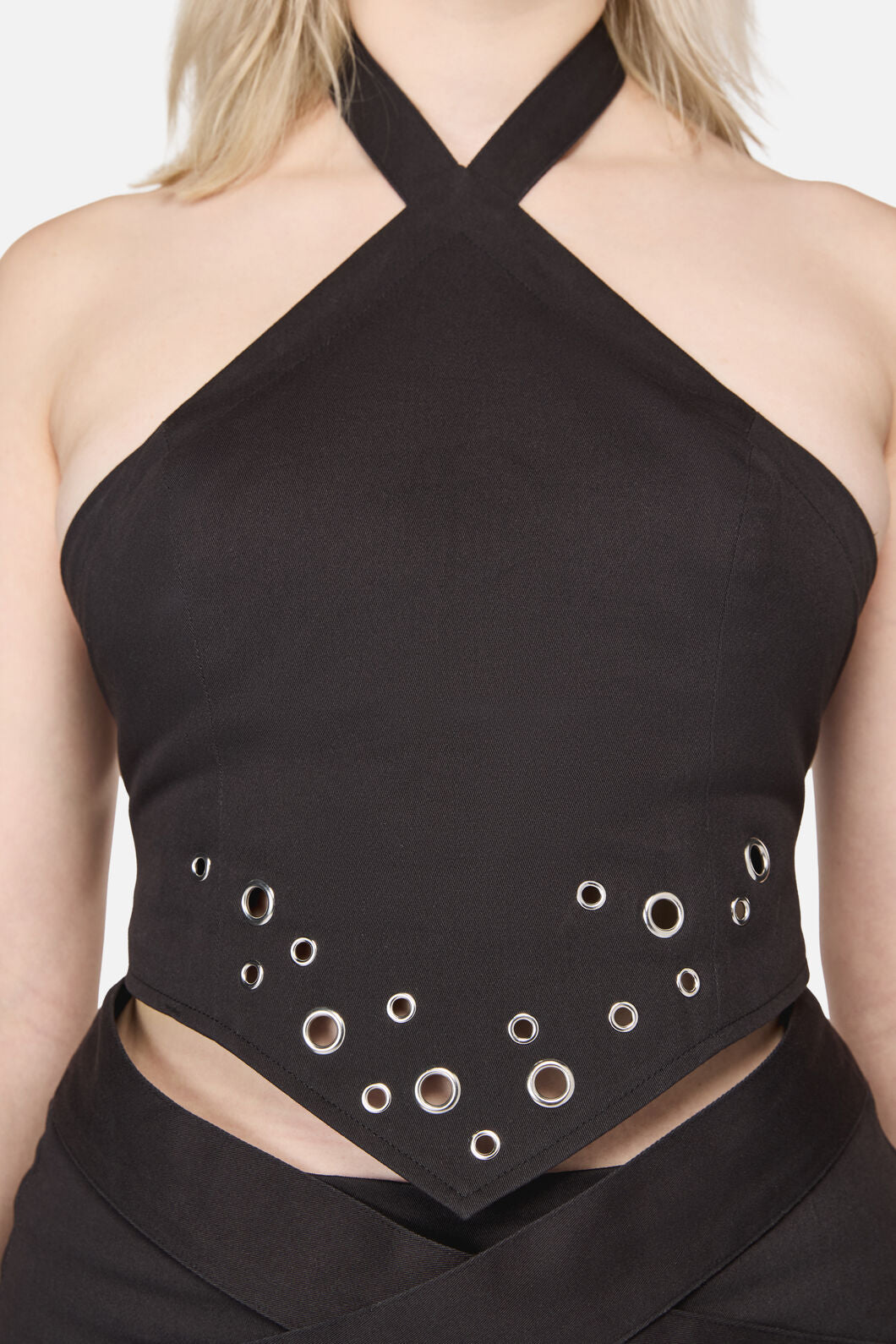 Black Friday - Enamored Goth Halter Top - black