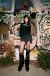 Black Friday - Enamored Goth Skirt - black