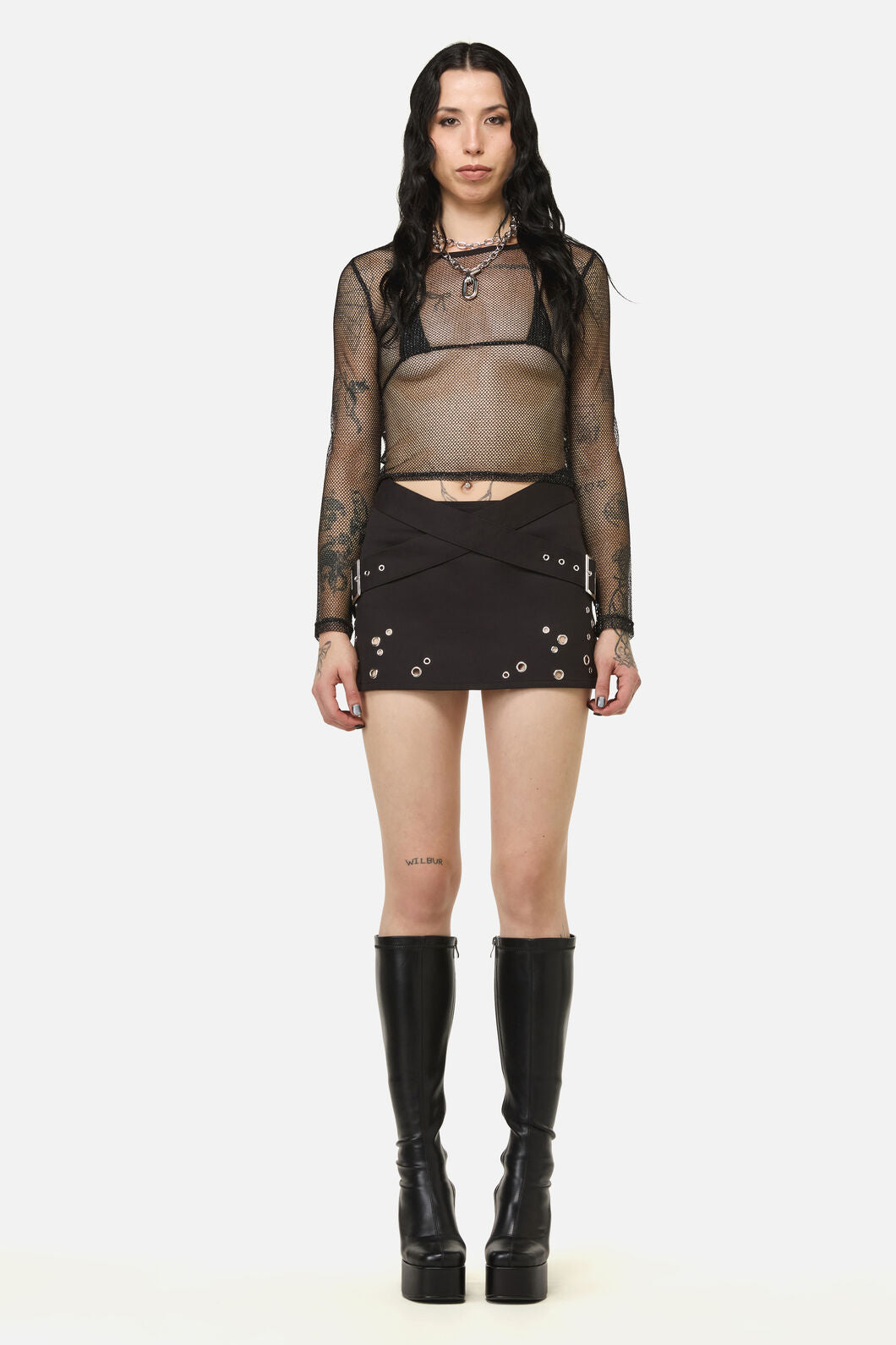 Black Friday - Enamored Goth Skirt - black