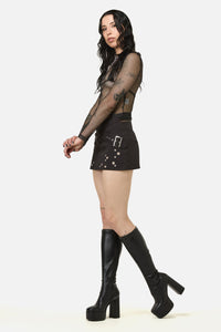 Black Friday - Enamored Goth Skirt - black