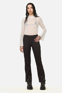 Black Friday - Enamored Eyelet Goth Pant - black