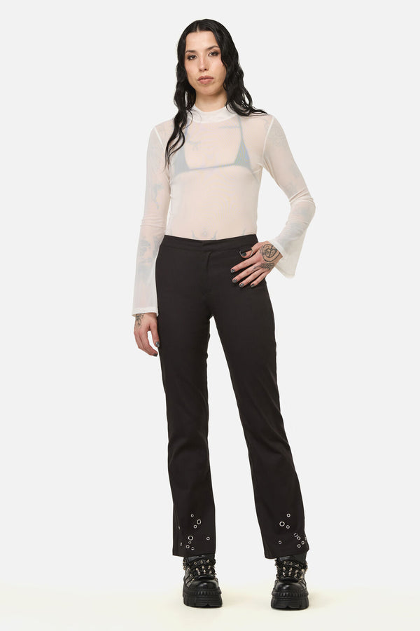 Black Friday - Enamored Eyelet Goth Pant - black