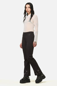Black Friday - Enamored Eyelet Goth Pant - black