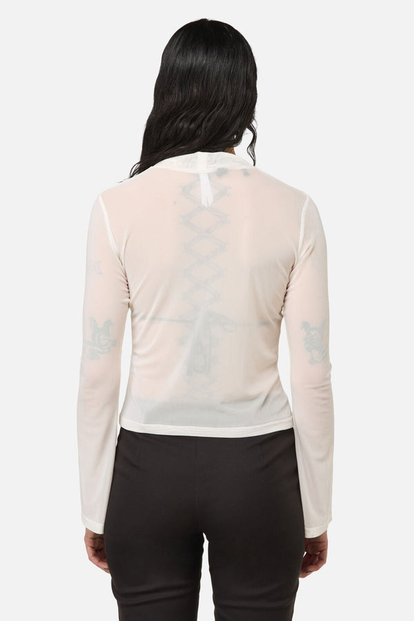Black Friday - Bonez Mesh Top - cream