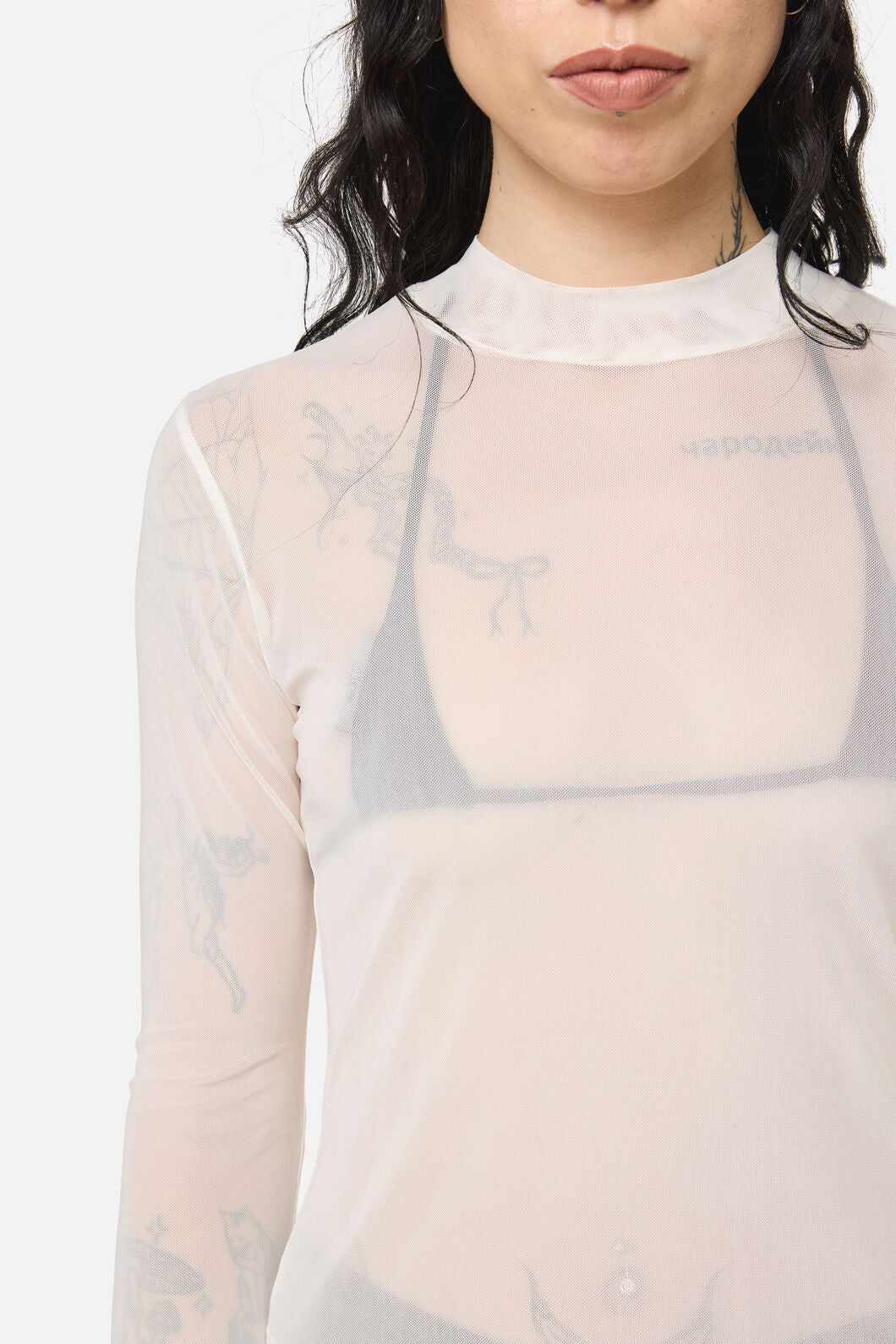 Black Friday - Bonez Mesh Top - cream