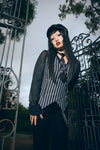 Black Friday - Link Pinstripe Vest - black-white