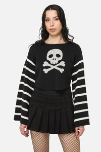 Black Friday - Bonez Crop Knit - black