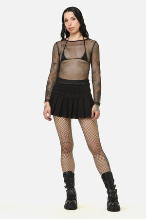 Black Friday - Opulent Mesh Top - black