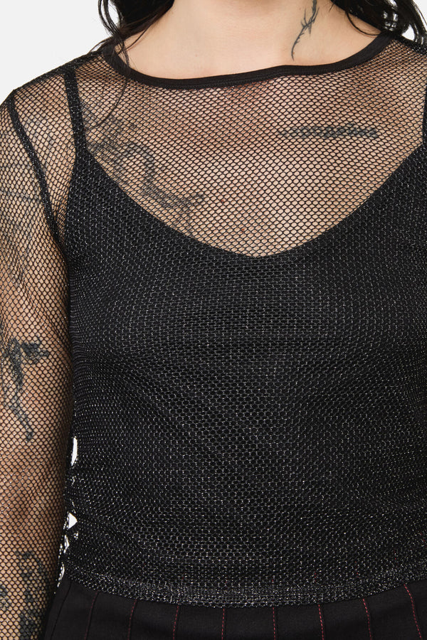 Black Friday - Opulent Mesh Top - black