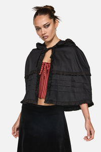 Black Friday - Estate Frill Cape - black