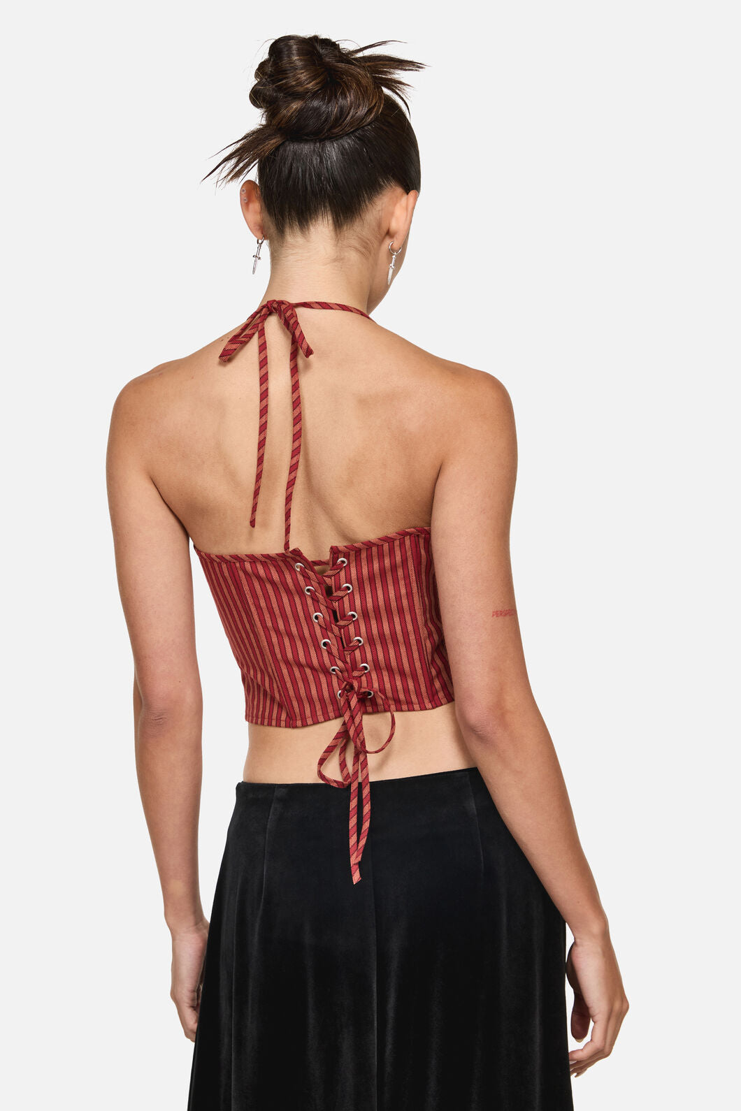 Black Friday - Faire Stripe Corset - red-gold