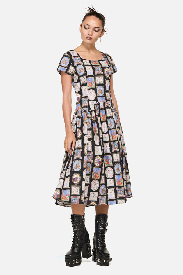 Black Friday - Cloister Goth Midi Dress - black