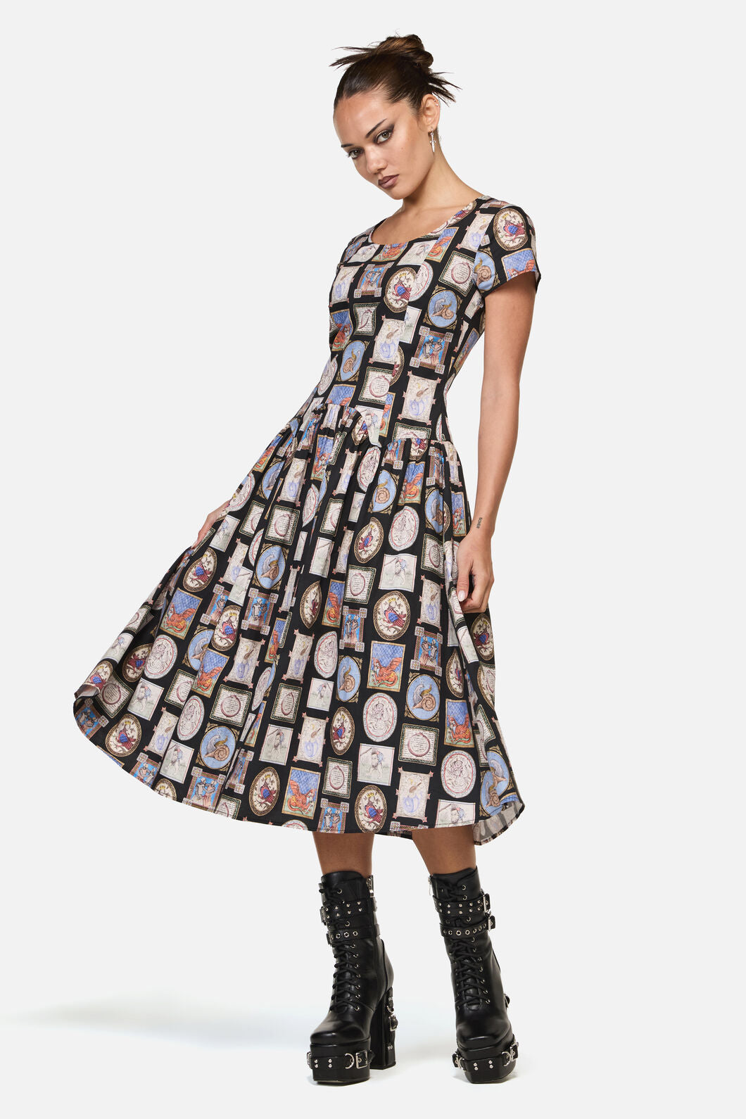 Black Friday - Cloister Goth Midi Dress - black