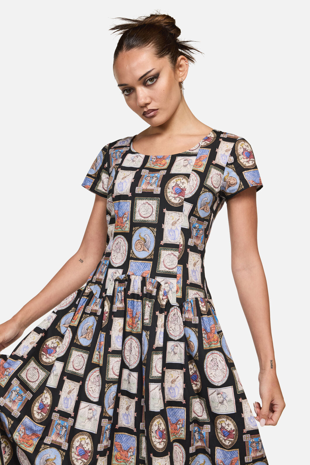 Black Friday - Cloister Goth Midi Dress - black