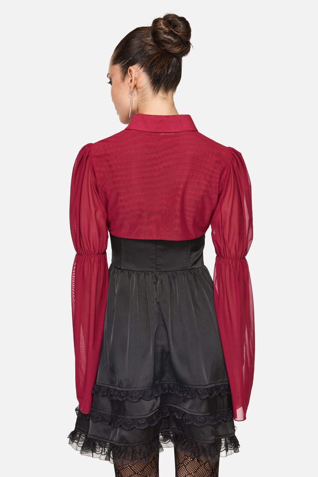 Black Friday - Cloister Goth Mesh Sleeves - red