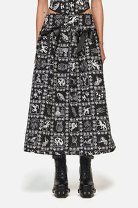 Black Friday - Manuscript Goth Skirt - black