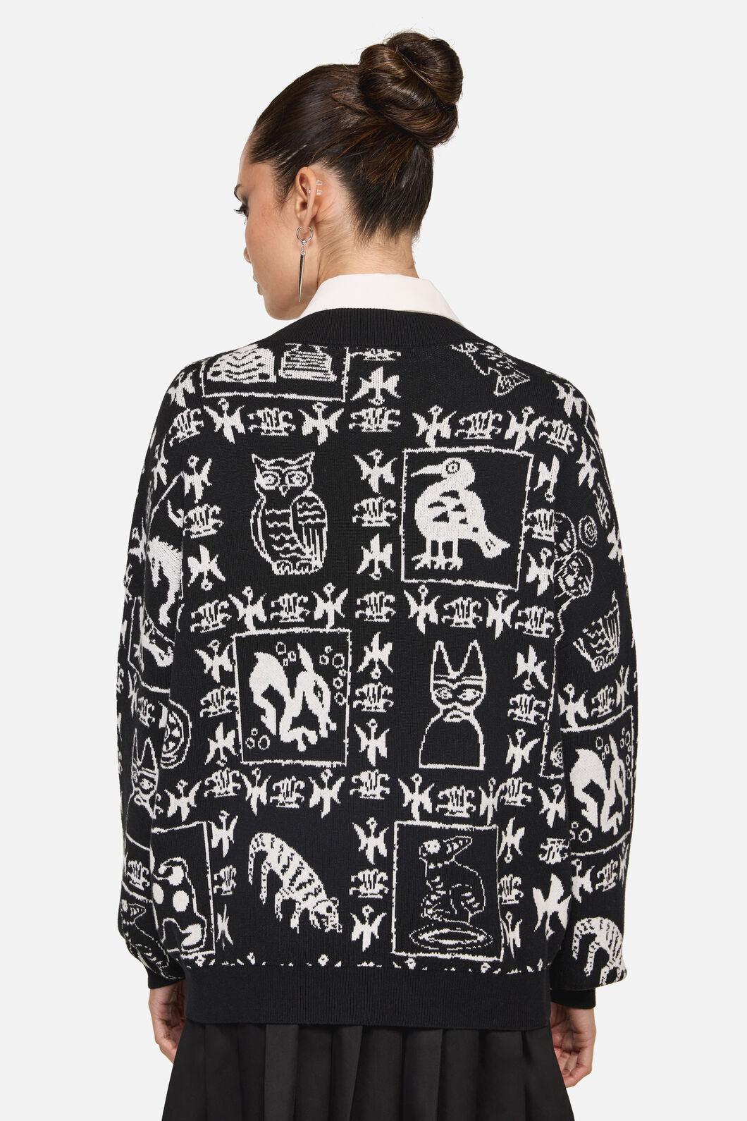 Black Friday - Manuscript Goth Cardigan - black