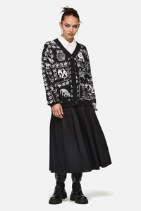 Black Friday - Manuscript Goth Cardigan - black