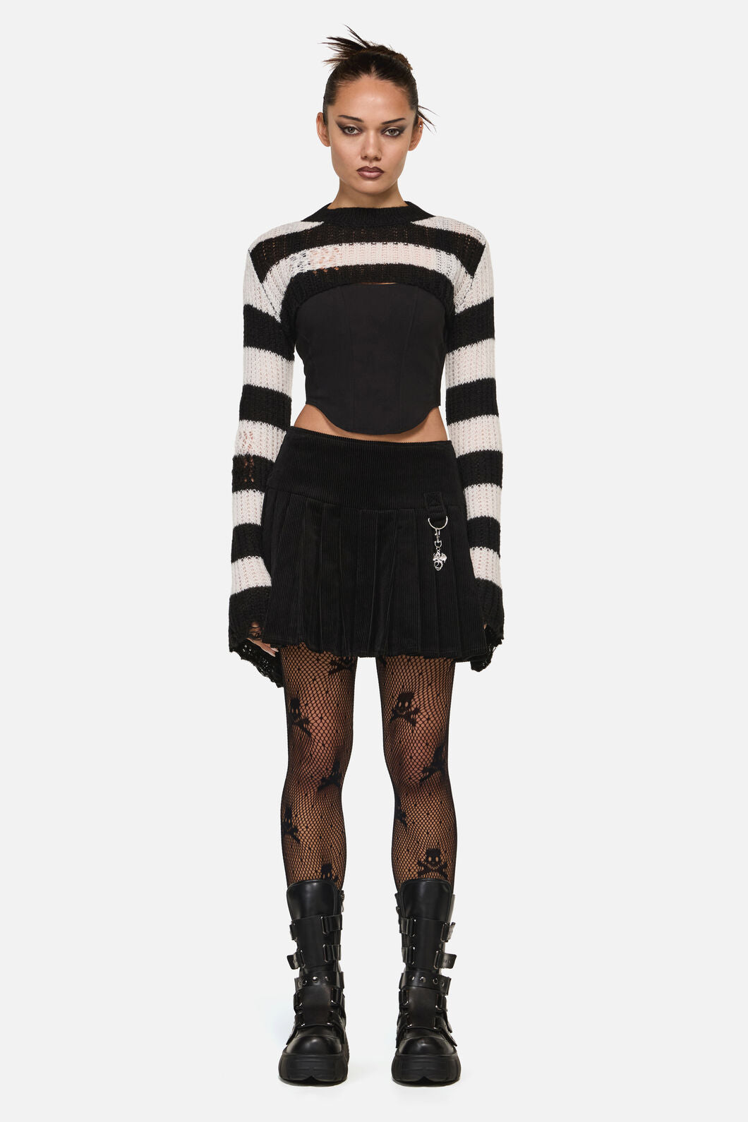 Black Friday - Beasts Knit Sleeves - black-white