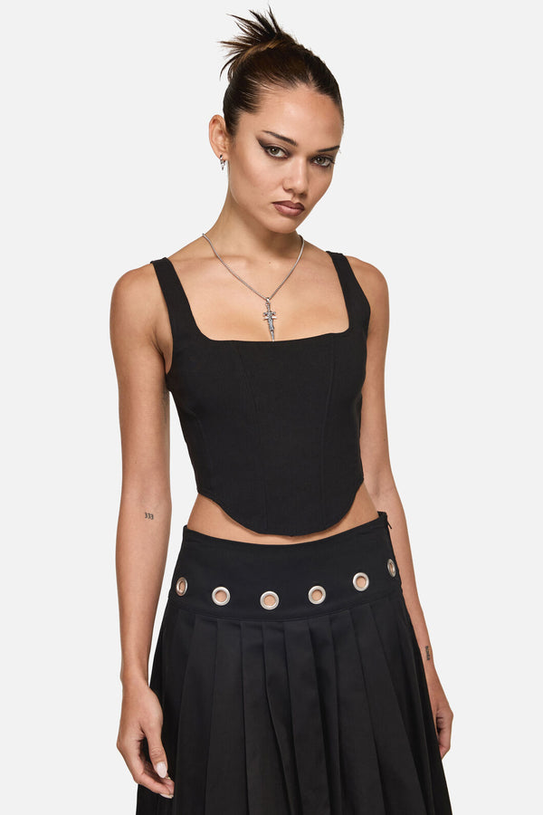 Black Friday - Knave Goth Corset Top - black