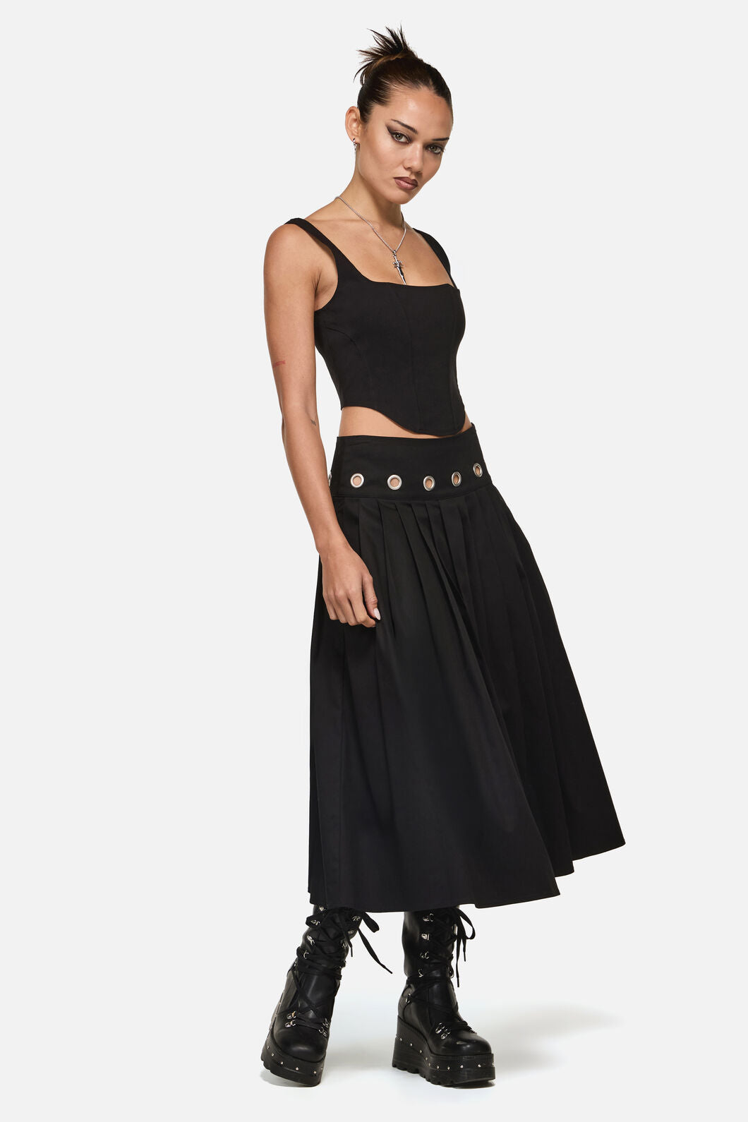 Black Friday - Knave Goth Corset Top - black