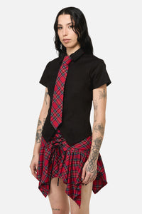 Black Friday - Rad Goth Tie Blouse - black