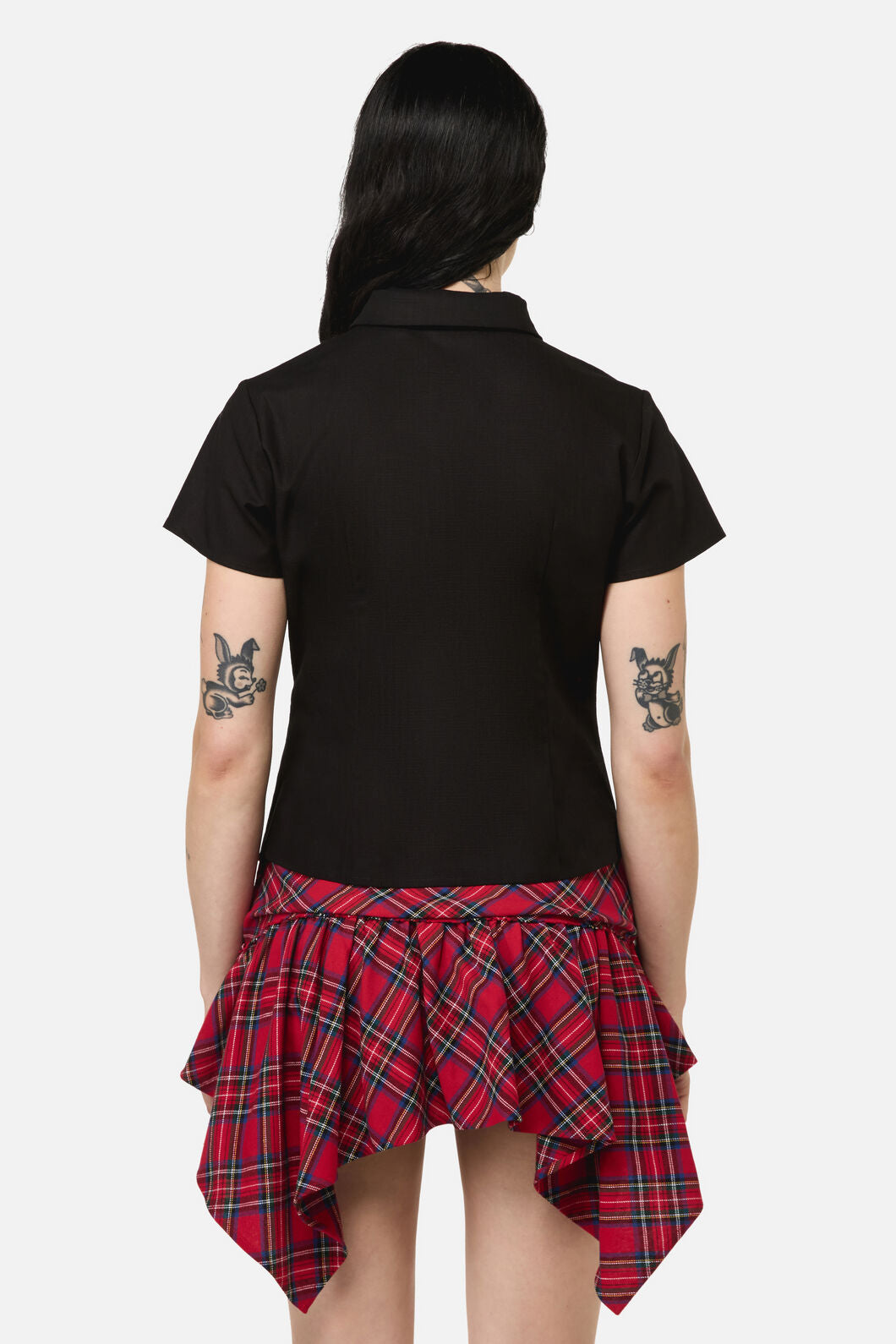 Black Friday - Rad Goth Tie Blouse - black