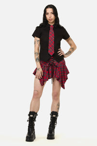 Black Friday - Rad Goth Tie Blouse - black
