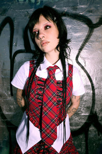 Black Friday - Rad Goth Tie Blouse - white