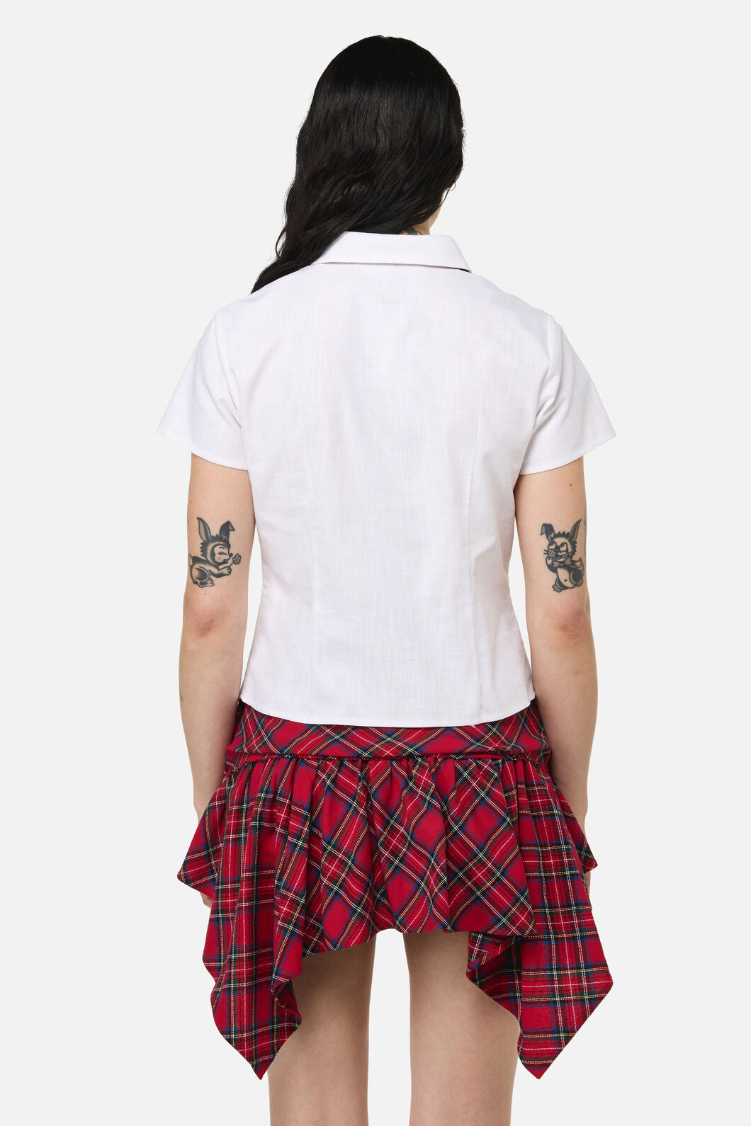 Black Friday - Rad Goth Tie Blouse - white