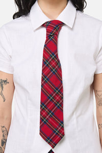 Black Friday - Rad Goth Tie Blouse - white