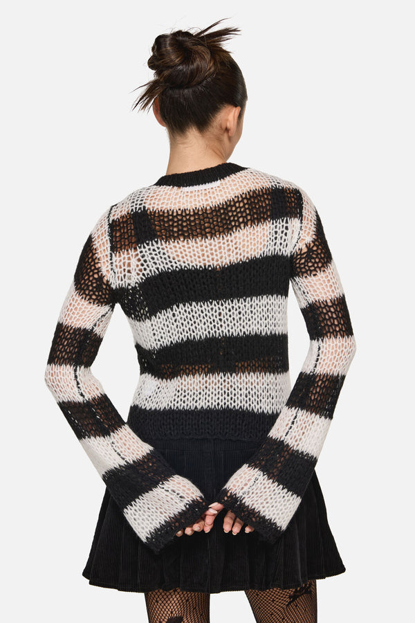 Black Friday - Beast Stripe Knit - black-white