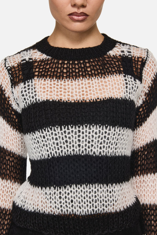 Black Friday - Beast Stripe Knit - black-white