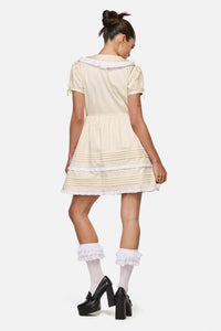 Black Friday - Estate Frill Mini Dress - cream