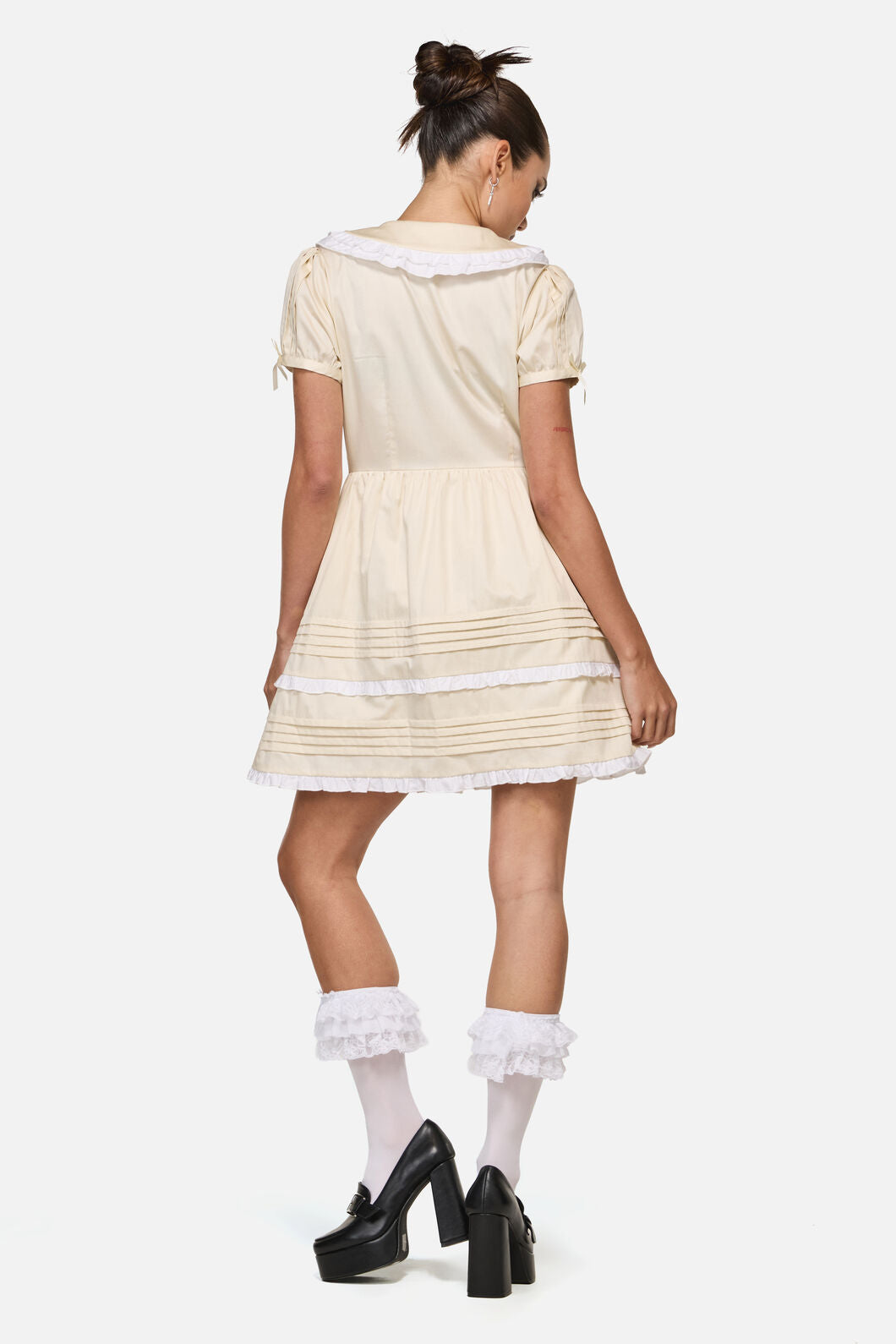 Black Friday - Estate Frill Mini Dress - cream