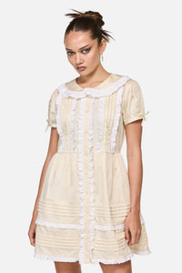 Black Friday - Estate Frill Mini Dress - cream