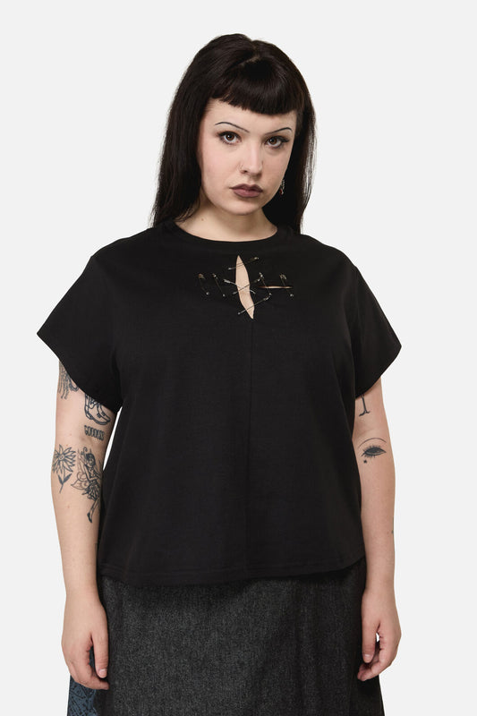 Black Friday - Curve Safety First Goth Tee - black