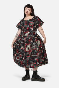 Black Friday - Curve Purgatory Goth MidiDress - black