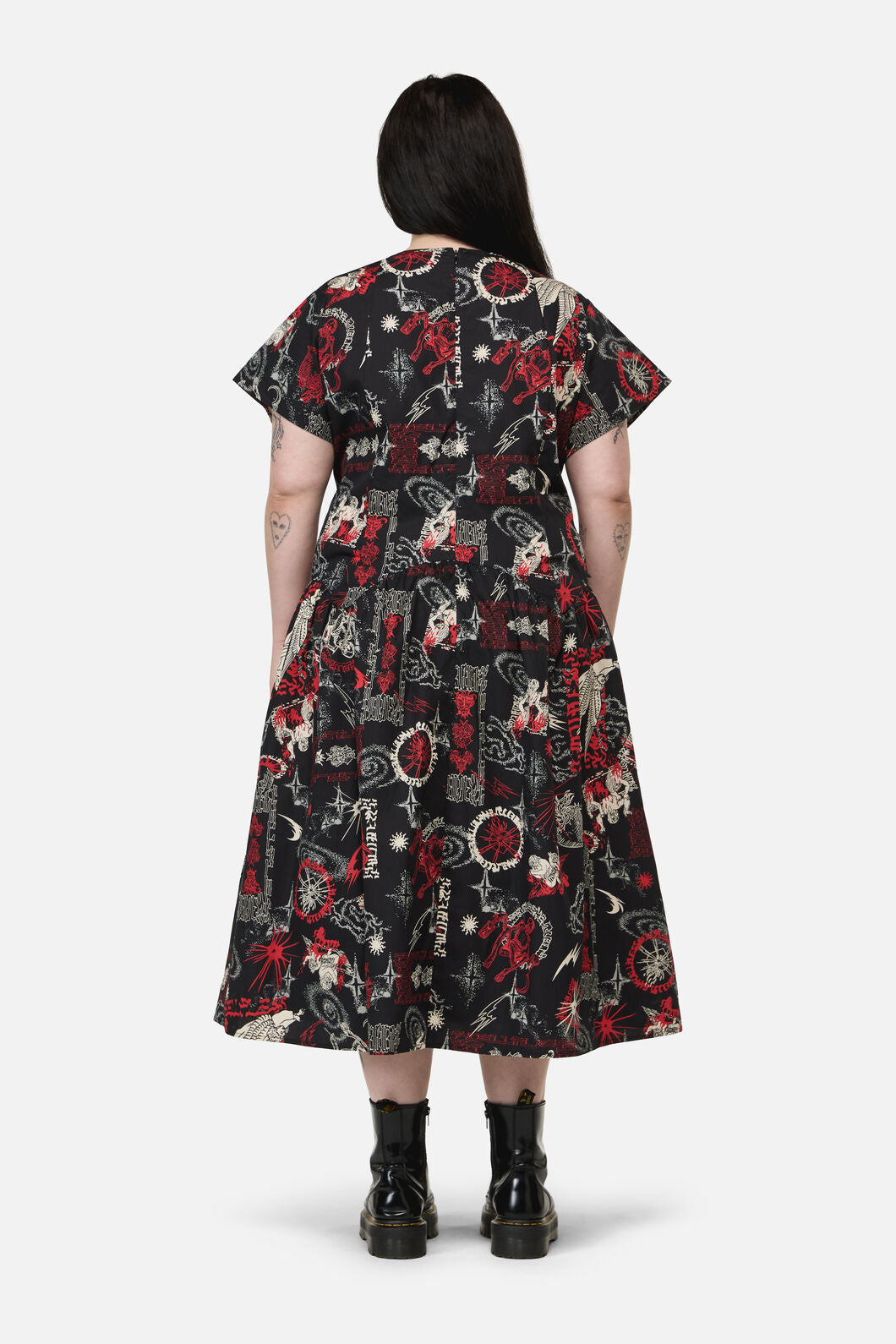 Black Friday - Curve Purgatory Goth MidiDress - black