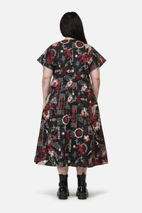 Black Friday - Curve Purgatory Goth MidiDress - black
