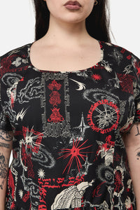 Black Friday - Curve Purgatory Goth MidiDress - black