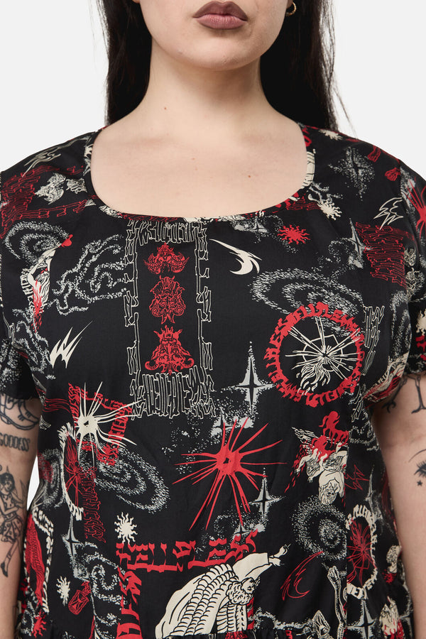 Black Friday - Curve Purgatory Goth MidiDress - black