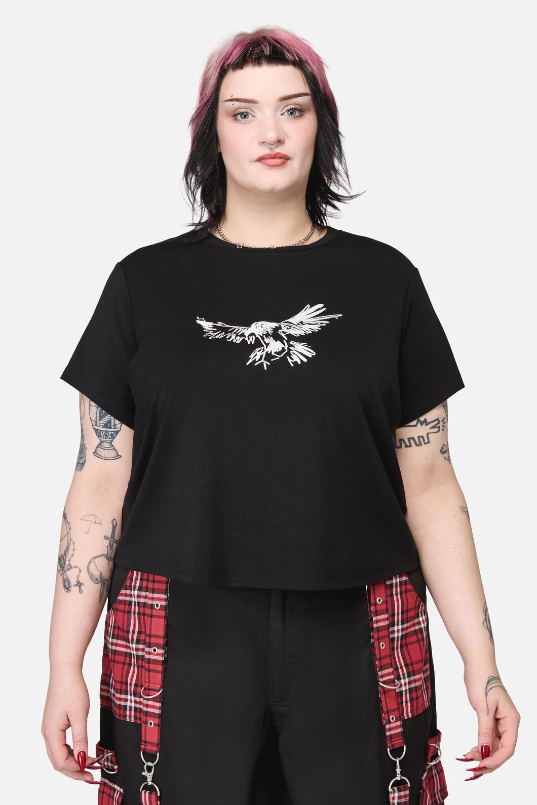 Black Friday - Curve CorbeauPrintFittdT-Shirt - black