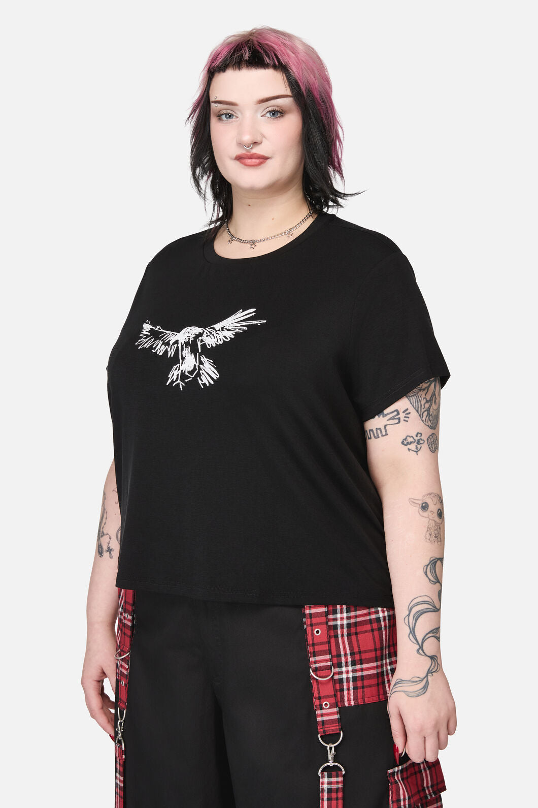Black Friday - Curve CorbeauPrintFittdT-Shirt - black