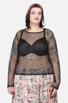 Black Friday - Curve Opulent Mesh Top - black