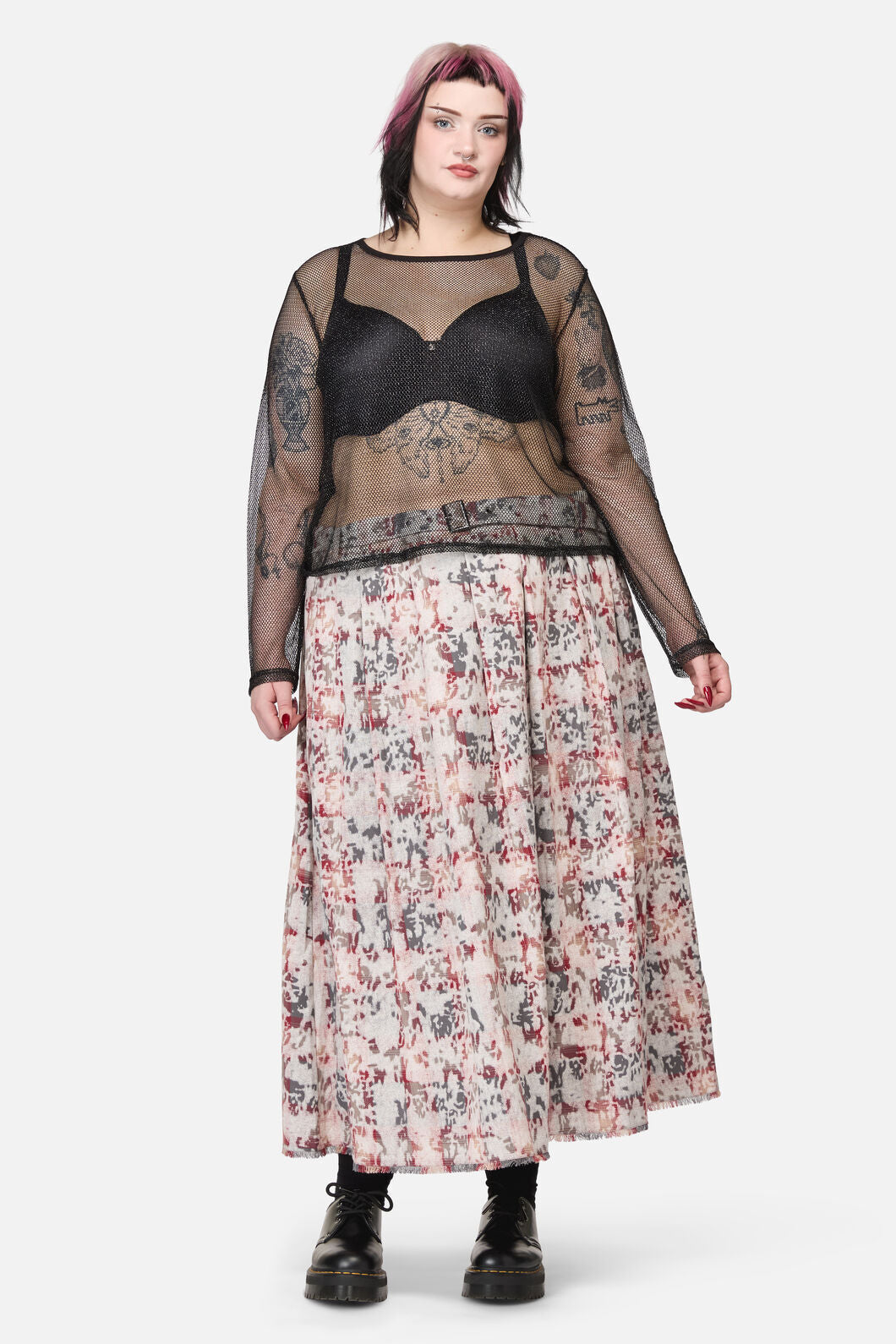 Black Friday - Curve Opulent Mesh Top - black