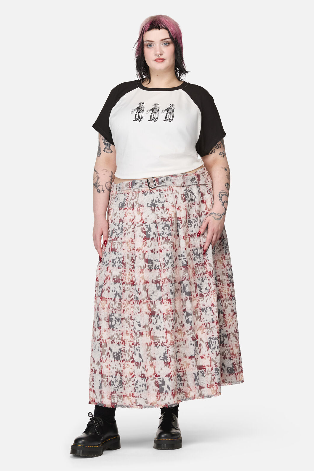 Black Friday - Curve Lesions Tartan Goth Midi - multi