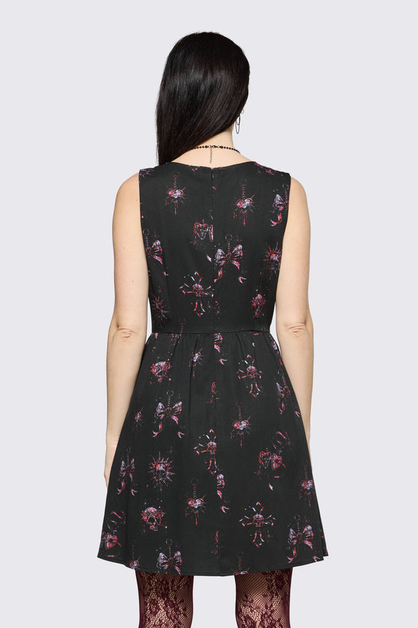 Black Friday - Trad Emo Skull Artwork Dress - black