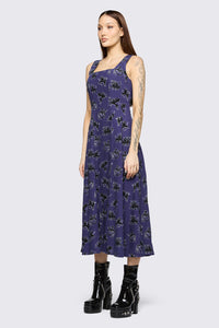 Black Friday - Monstre Goth Midi Dress - purple