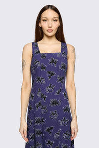 Black Friday - Monstre Goth Midi Dress - purple